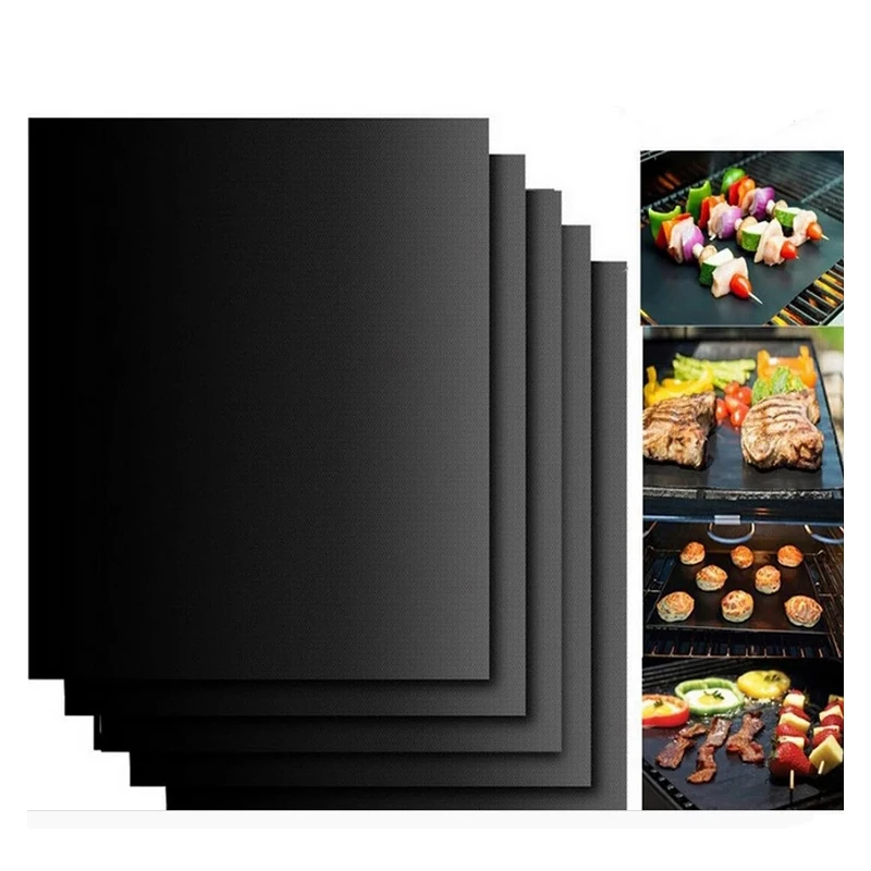 New Heat Resistant BBQ Grill Mat Copper Bakeware Mat Barbecue Roast Sheet Portable Easy Clean Grill Pad BBQ Tool factory price