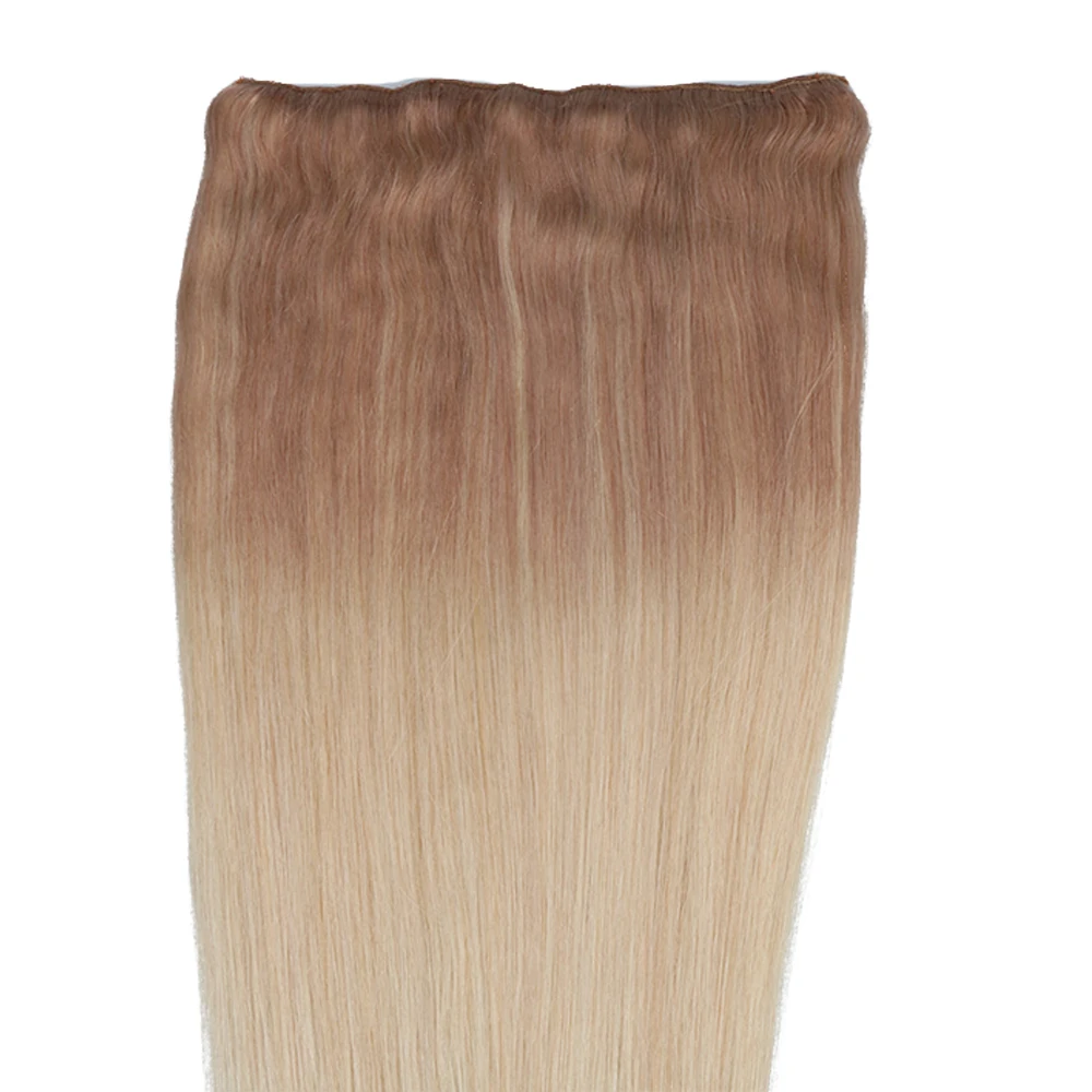 Russian One Piece Clip in Hair Extensions Human Hair 4 clips with lace 80g 100g-One Pieces for Women 14-24inch