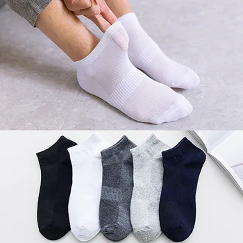 

5Pairs Summer Mesh Breathable Socks for Men Cotton Deodorization Non-Slip Sports Socks Fashion Short Thin Sweet Absorption Sock