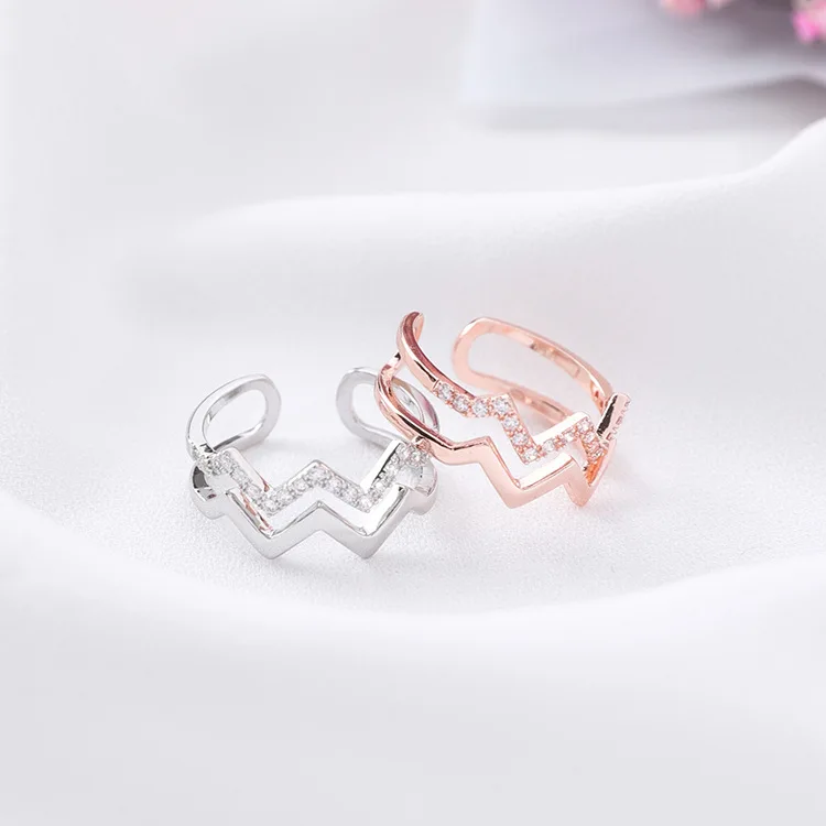 2022 Korean New Wave Double-layer Ring Fashion Temperament Simple Versatile Open Female Jewelry | Украшения и аксессуары