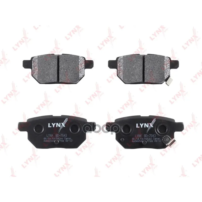 Колодки Тормозные Дисковые | Зад | Toyota Corolla(E12/E14) 02/Auris 07/Yaris 06 LYNXauto арт. BD7543