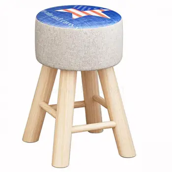 

Small Stool Household Simple Modern Solid Wood Low Stool Sofa Stool Fashion Creative Bench Make-up Stool Living Room Change Shoe