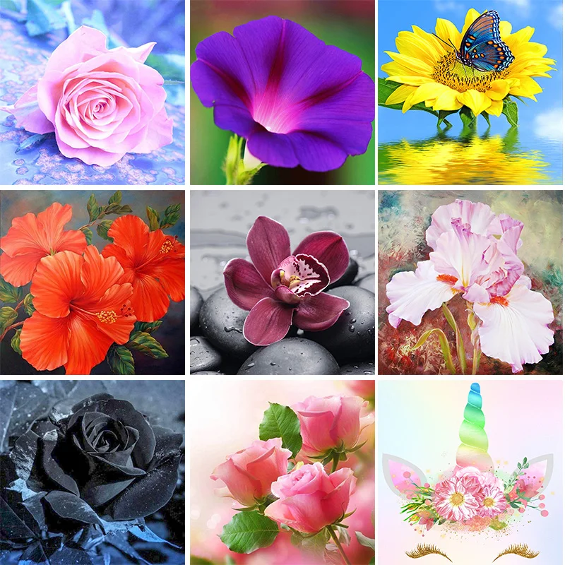 

5d Diy Diamond Painting Full Square rose Flowers Picture Ever Moment Diamond Embroidery Christmas Decorations for Home