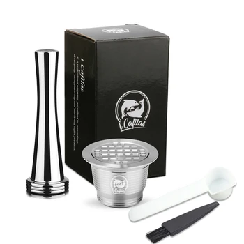 

for Nespresso Refillable Capsule Reusable Coffee Filter Dripper Steel Cafeteira Capsulas De Cafe Recargables
