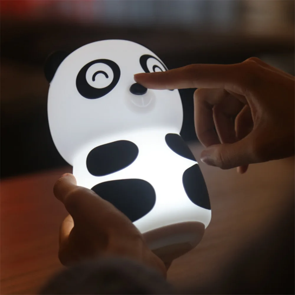 

Cute Panda Night Light For Children 7 Color Changed Nightlight Santa Claus Child USB Charged For Bedroom Christmas Xmas Gifts