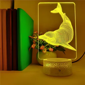 

Cute Animal Dolphin Show LED Table Lamp for Children Event Prize Bedroom Decoration Toys Gift Bluetooth Speaker Led Night Light