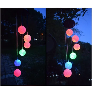 

Solar Multi-Color Wind Chimes Wind Bell Lights Butterfly Star Night Hanging Light Patio Garden Creative Christmas Village Decor