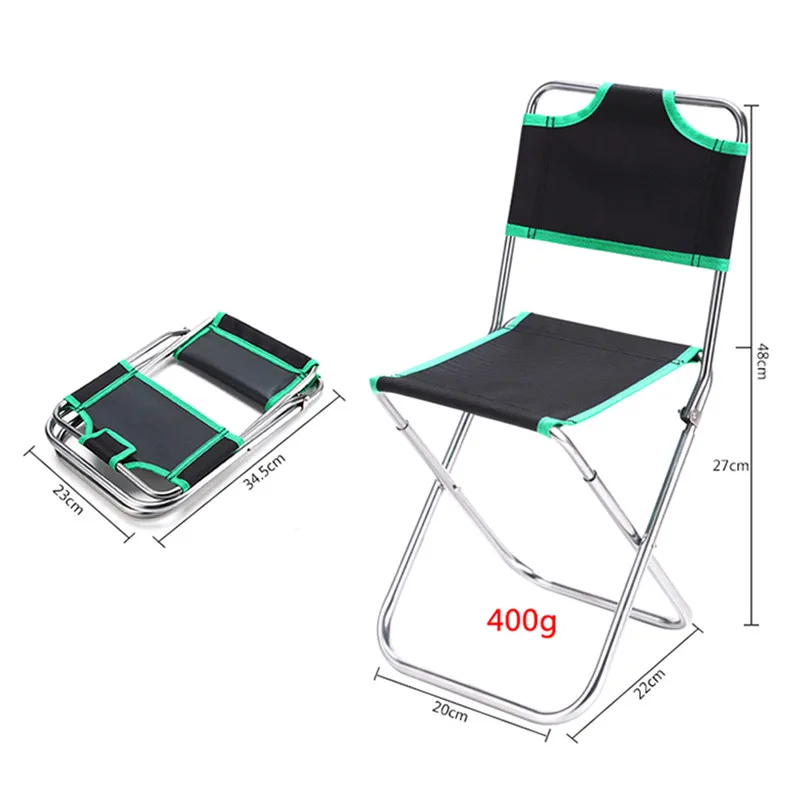 

Simple 1PCS Foldable Fishing Chair Beach Camping Chair Ultralight Folding Outdoor Portable Extended Hiking Seat Aluminum Alloy