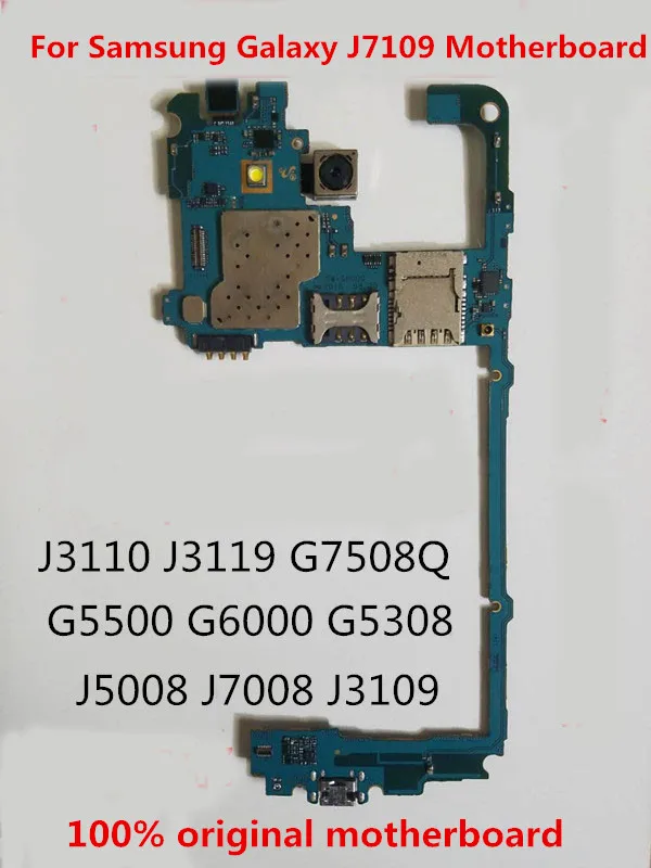 Полностью рабочий 100% Оригинальный разблокированный для Samsung Galaxy J7109 материнская