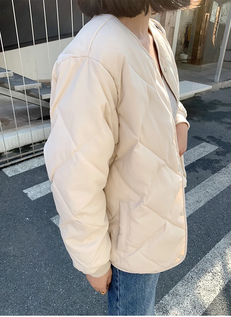 amazing  Winter Woman Coats 2019 Casual Loose Cotton-padded Coats Women Pocket Short Jackets Coat Thicken Ha