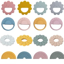 Anneau de dentition en Silicone pour bébé, anneau de dentition pour nouveau né, apaiser la douleur des molaires, jouet naturel, Stop succion, pouce 
