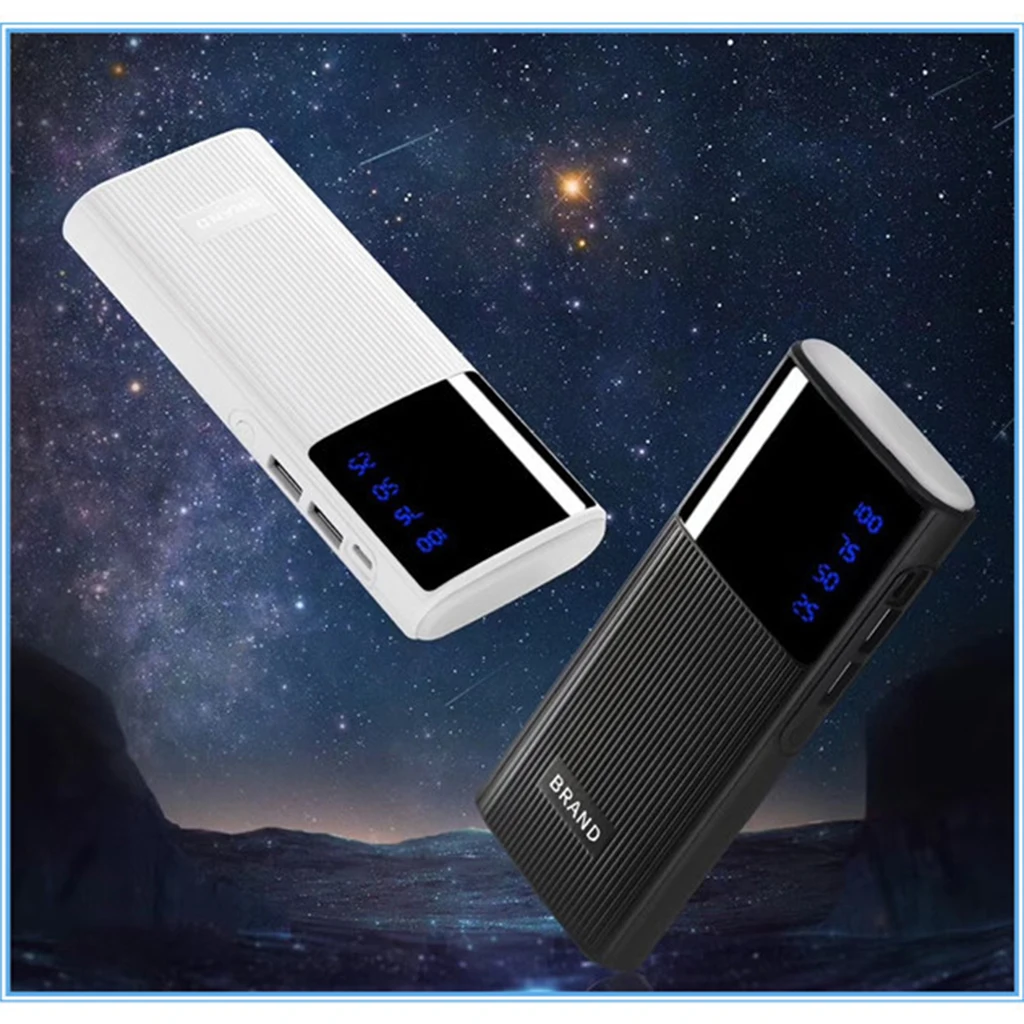 Portable Dual USB Power Bank Battery Phone Charger Case DIY Box Kit