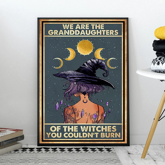 Bruxa Vintage Arte Imprimir Antigo Bruxas Foto Poster Halloween