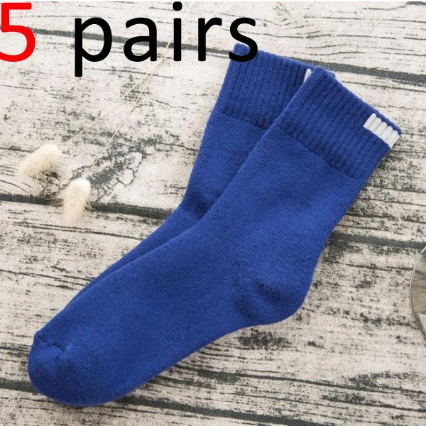 VERIDICAL, одноцветные носки из мериносовой шерсти, новинка, Осень-зима, мужские носки, шерстяные мужские носки,, 5 пар/лот - Цвет: 6