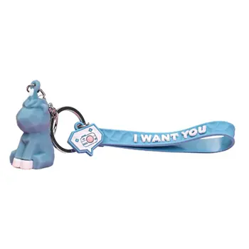 

Practical Creative cartoon geometric cut animal keychain pendant cute dinosaur panda car bag pendant