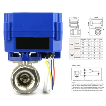Латунный моторизованный шаровой клапан 1/2 DC12V 24V электрический шаровой кран Модель USS-MSV00001