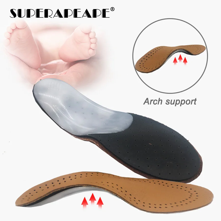 

Leather Children Kids Kid Orthopedic Insoles Flat Foot Arch Support Orthotic Pad Health Care child orthopedic shoes Foot Care