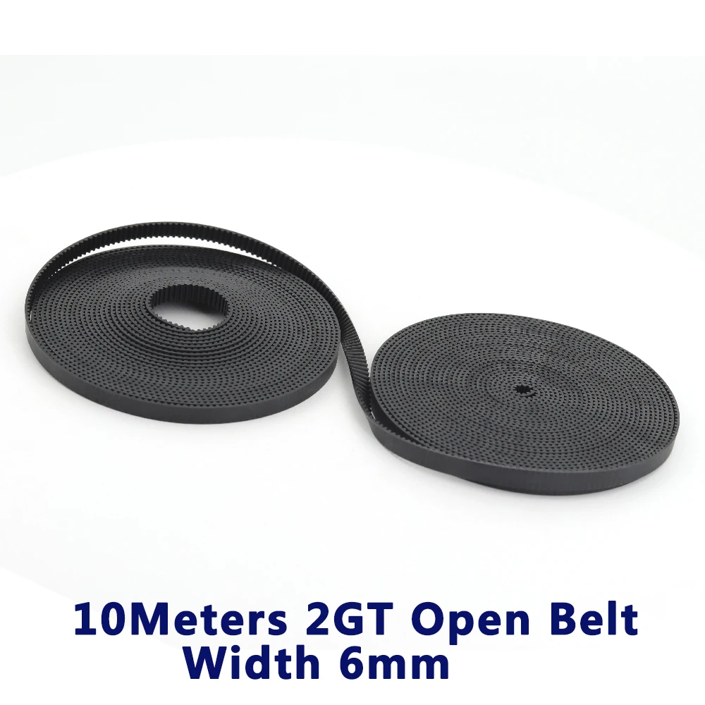 

2MGT 2M 2GT GT2 Open Synchronous Timing belt 2M-6 2GT-6 width 6mm Rubber Small backlash Linear Motion 3D Printer 10Meters