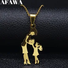 Модное ожерелье из нержавеющей стали для мамы и дочки, цепочка для женщин, золотое ожерелье s& Кулоны, Ювелирные изделия cadenas mujer N19499