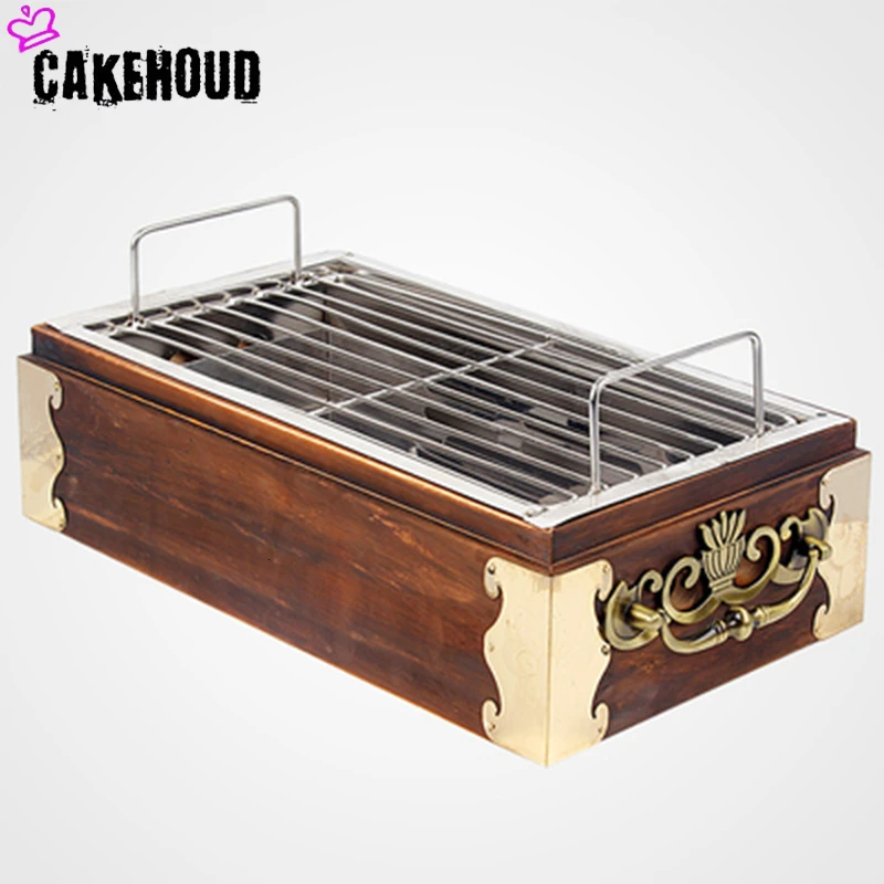 CAKEHOUD Открытый Кемпинг портативный деревянный гриль на углях из нержавеющей стали для приготовления барбекю инструмент печь для готовки на углях кухонные инструменты