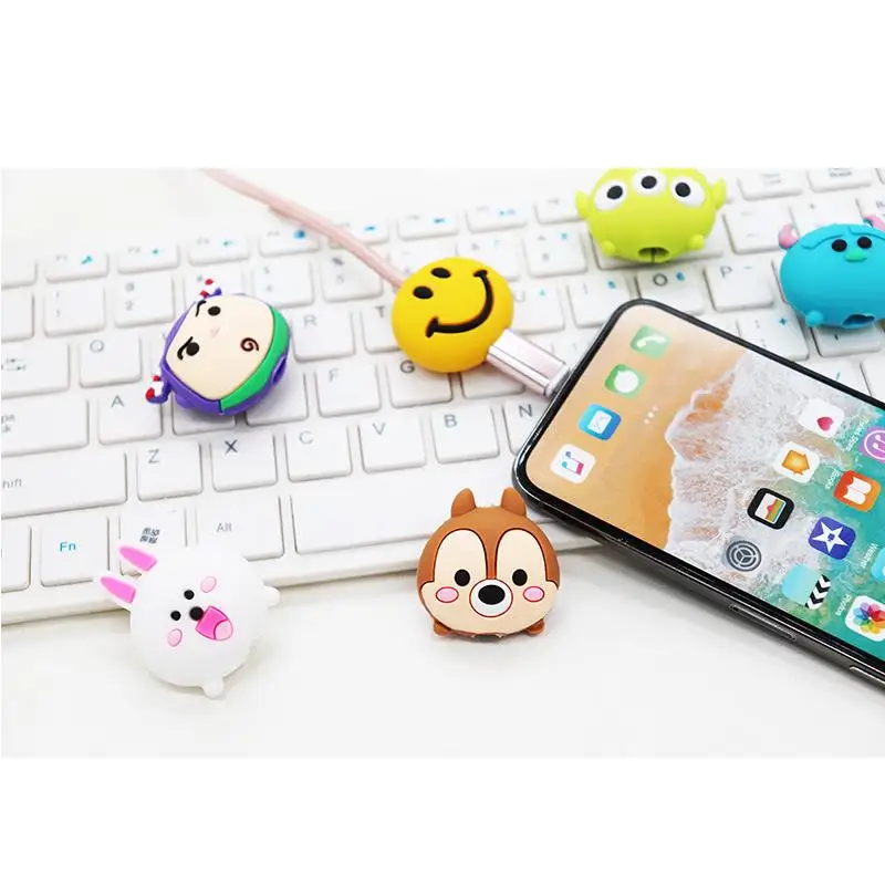 Держатель для намотки кабеля с героями мультфильмов, шнур для наушников, мыши, восхитительный защитный рукав, кабель для зарядного устройства для iphone, USB TypeC