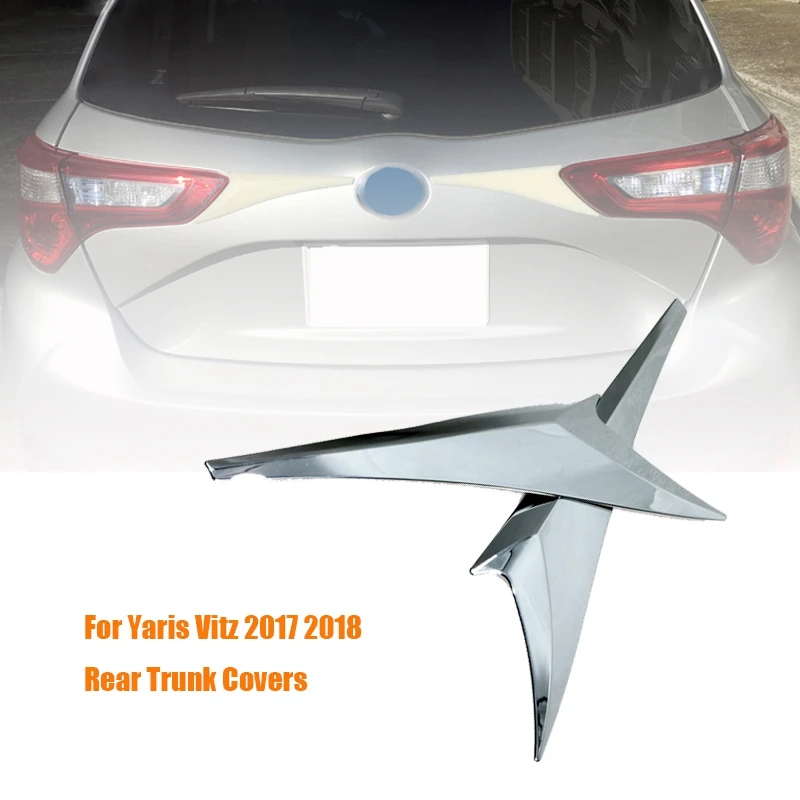 2 предмета крышка багажника литье отделкой ABS хром для Toyota Yaris Vitz 2017 2018 Задняя