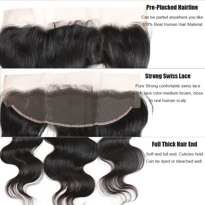 Ali Queen Hair от уха до 13X4 кружевной фронтальный с детскими волосами 4X4 шелковая база