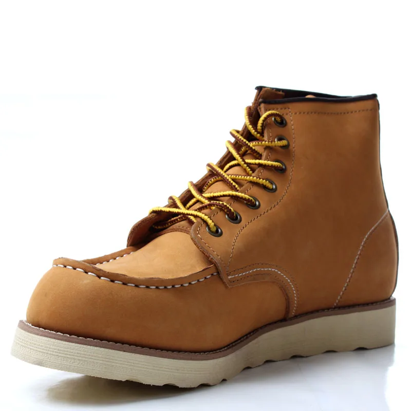

2019 Winter All-matching Vintage Chunky Unisex Cowboy Unisex Shoes Oversize Wing Ankle Red Botas Mens Combat Lace Up Boots