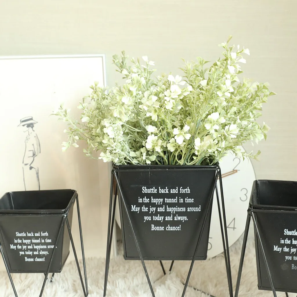 

Artificial Bouquet Fresh Grass Plastic Fake Flower Small Fresh Leaves Grass Plant Bouquet Fake Flowers Home Wedding Decoration