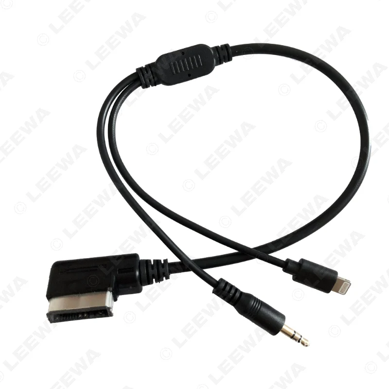 LEEWA 5X автомобильный интерфейс AMI/MDI до 3,5 мм мужской аудио AUX+ Lightning Jack только Кабель-адаптер для Audi/Volkswagen