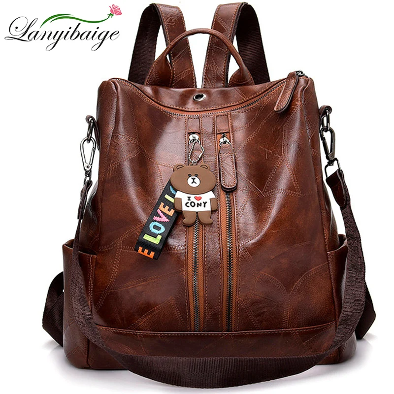 2020 Fashion PU Leather Summer Patent Women Backpack Large Capacity School Bag For Teenager Girls Travel Bags |