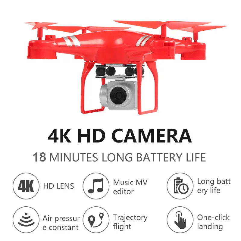 

RC Drone 4k camera HD Wifi transmission fpv drone dual camera ightweight air pressure fixed height four-axis aircraft helicopter