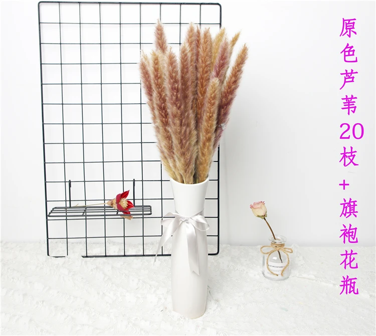 Горячая 15 шт. сушеные маленькие Пампы трава Phragmites коммуниса украшения для дома, отеля, свадьбы