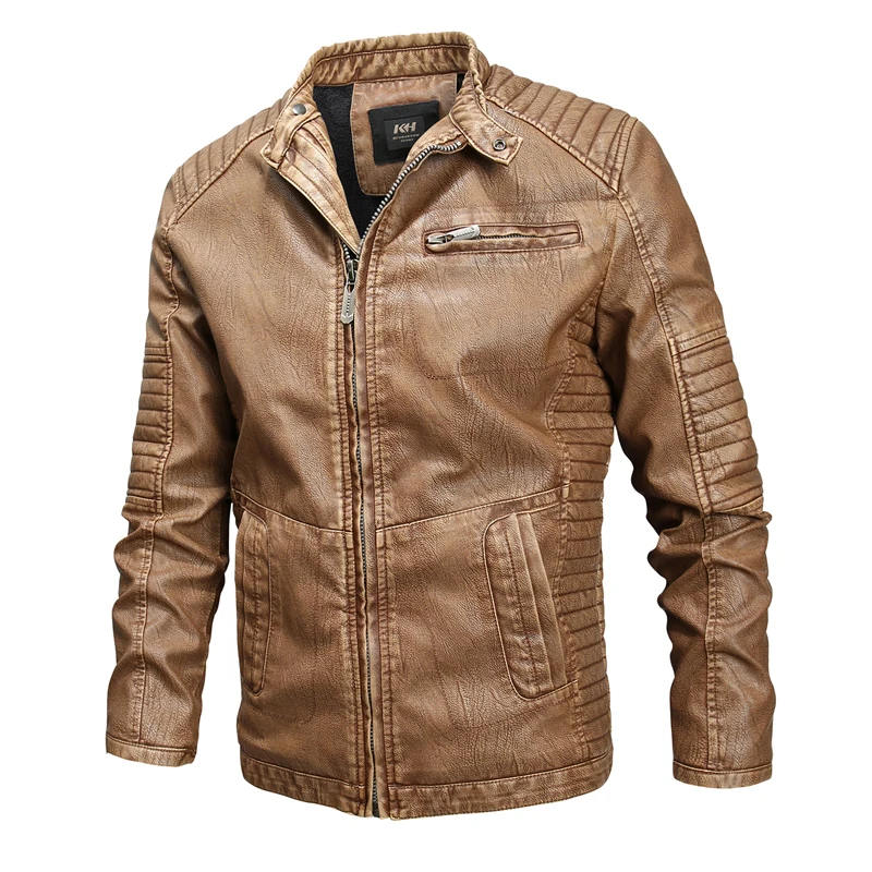 Мужская деловая куртка из искусственной кожи с искусственным мехом Chaqueta Cuero hombre