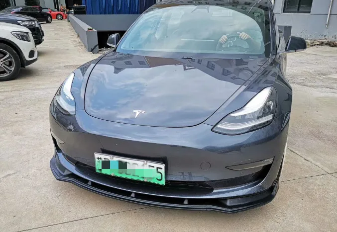 Для Tesla модель 3 2017 2020 передний спойлер Крылья бампер PP пластик матовый черный