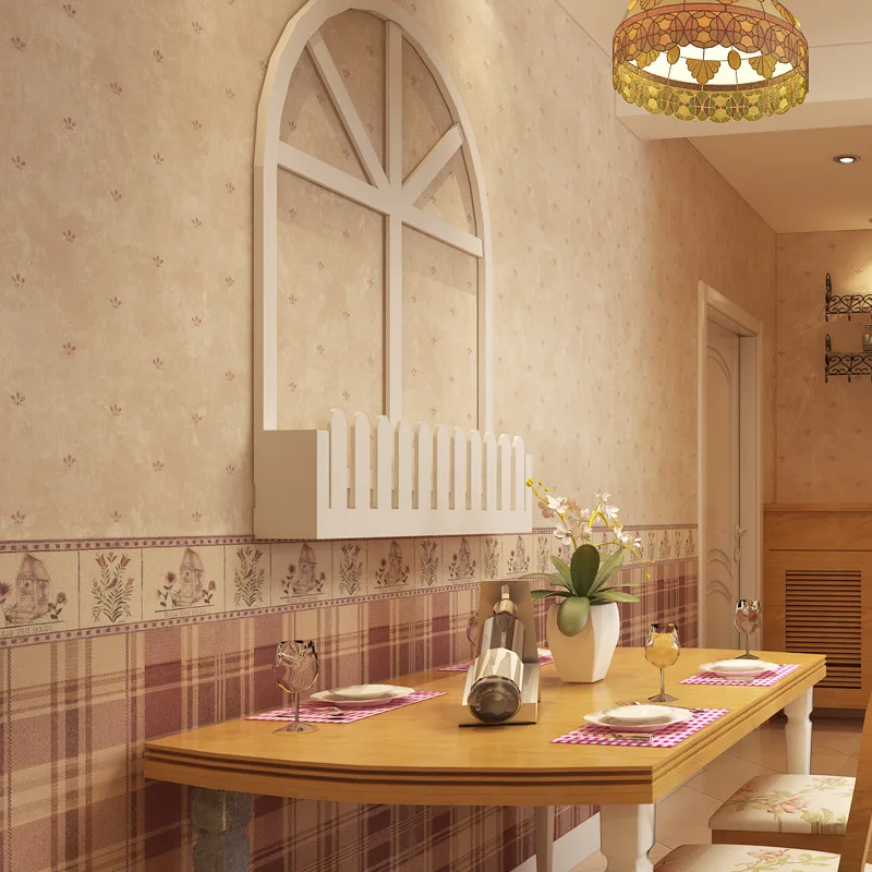 

American-Style Village Retro Non-woven Wallpaper Retro Nostalgic Restaurant Living Room CHILDREN'S Room Vintage Mottled Wallpape