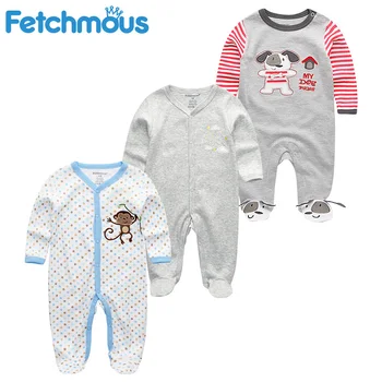 

Winter Full Sleeve Cotton Baby Rompers Newborn Baby Girl Clothes 3PCS/sets Baby Boy Clothing roupa de bebe Cotton Baby Pajamas