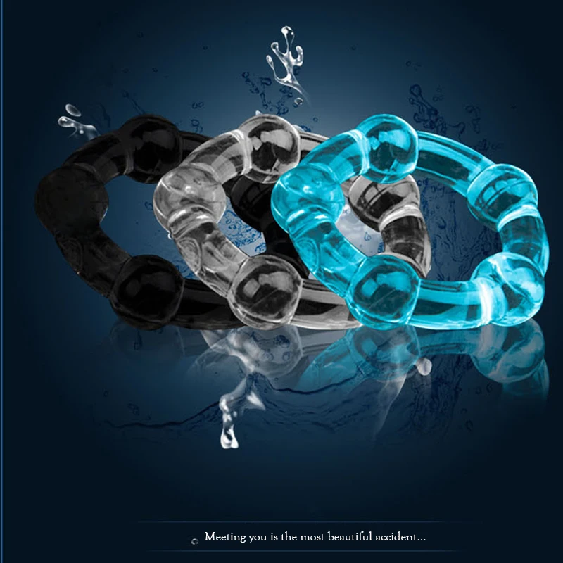 Los hombres pareja de retardo de tiempo, Collar de anillo del silicona para el pene de sol bien erección anillo juguetes sexuales para adultos productos par