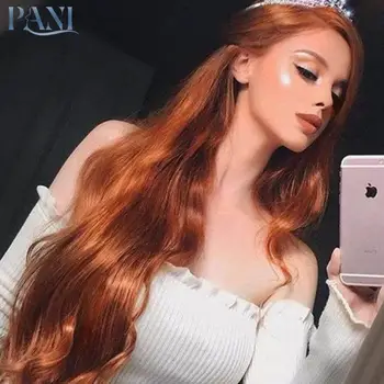 

PANI Fantezi Orange Wigs Women's Long Natural Wave Wig Synthetic Wigs For Women Artificial Hair Lolita Wig Cosplay Wigs Comic