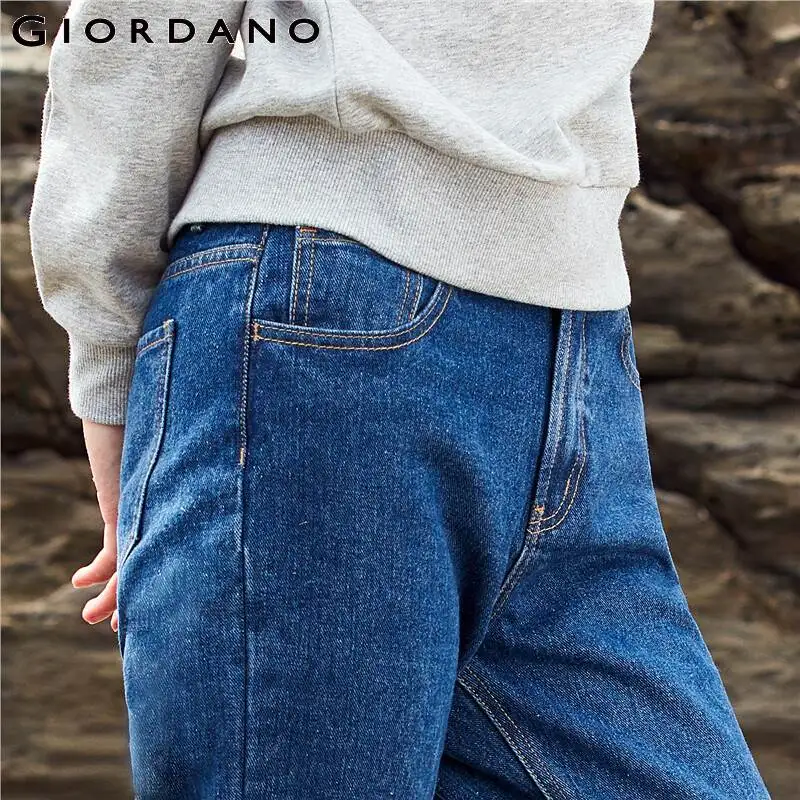 Giordano женские джинсы с высокой талией до щиколотки джинсовые брюки эластичные пять карманов классический стиль джинсы Сальса Feminina 05429334