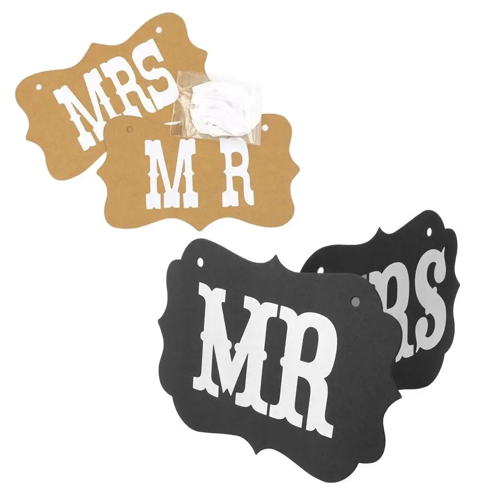 Пара стул Mr Mrs знаки для свадебной вечеринки фото реквизит баннер украшение буквы