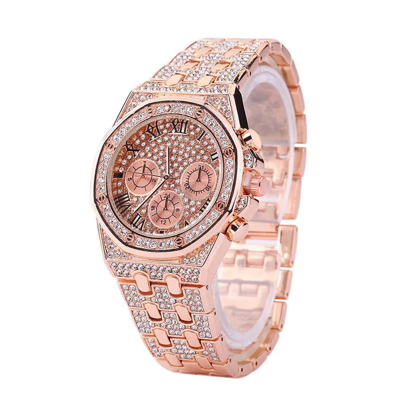 

Women Watches Luxury New Blast Lady Watch Full of Diamond Waterproof Quartz Watches Filled with Star Atmosphere Three-eye Set