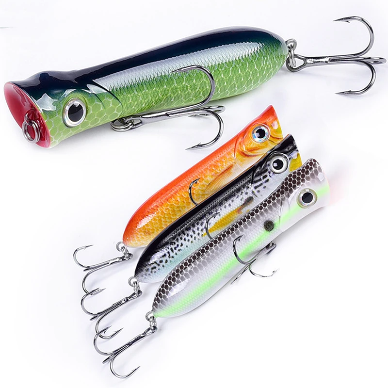 

Fishing Lures 12g 8cm Popper Pike Wobblers Top Water Artificial Hard Bait Crankbait Popper Lure Trout Fishing Accessories