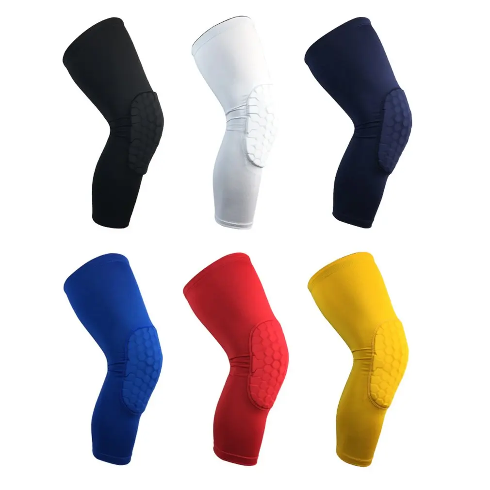 TSAI 1 piece High Elastic Breathable Long Sleeve Knee Pad Sport Basketball Knee Warm Support Brace Leg Arthritis Injury Gym