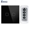 Esooli EU/UK Standard 1/2/3 Gang Wireless Remote Control Light Touch Switches, Smart Home RF433 Remote Control Wall Switch ► Photo 2/5