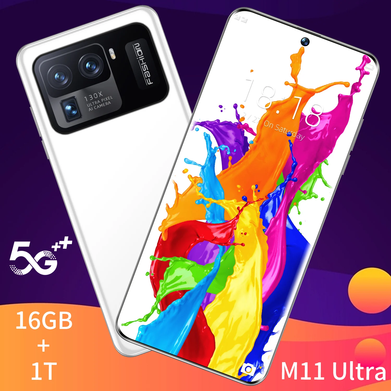 Смартфон Xiao M11 Ultra Snapdragon 888 16 ГБ + 1 ТБ 10 ядер 4G LTE телефон с экраном 6800 дюйма Android 7 3