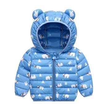 

Melario Boys Girls Coat Winter Casual Outerwear Children Animal Print Cartoon Down Girls Long Sleeve Parkas Boys Coat