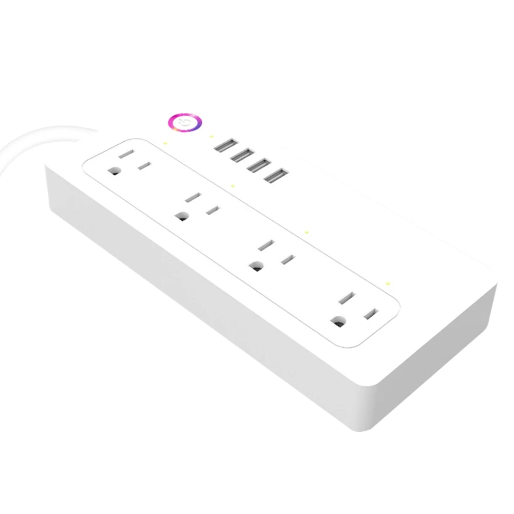 Розетка с сетевым питанием для офиса, умный Wi-Fi, легкий голосовой контроль, защита от перенапряжения, практичное приложение для управления мобильным телефоном, дистанционное управление