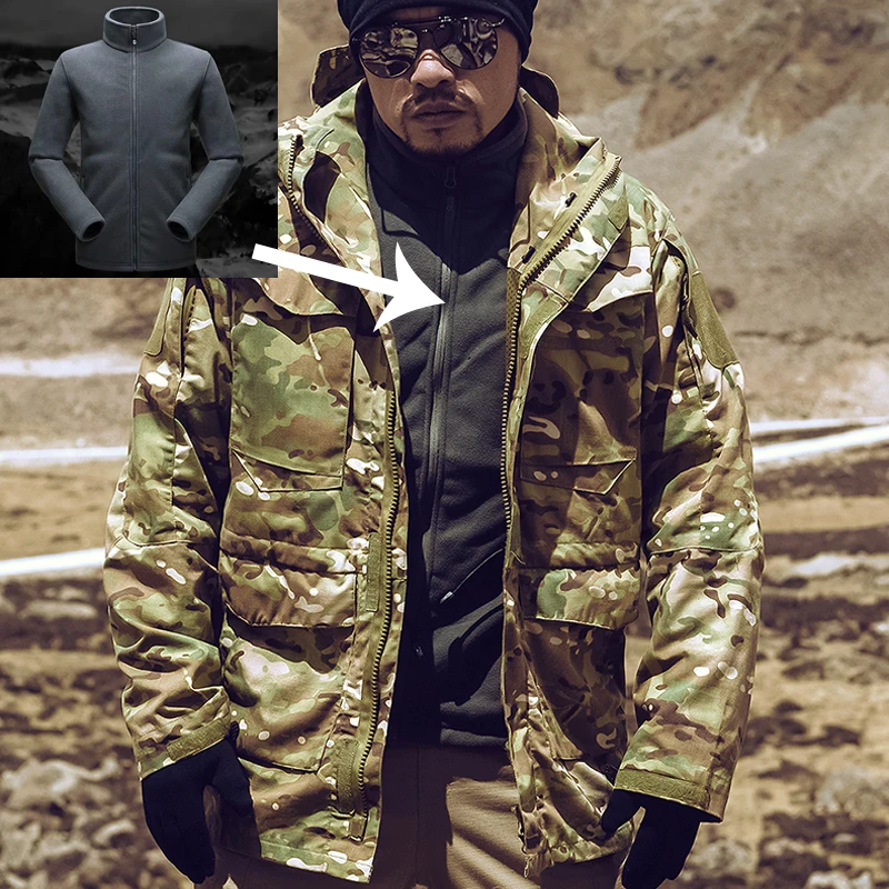 M65 куртки британской армии США зимняя Флисовая теплая водонепроницаемая куртка мужская Военная ветровка пальто летчик толстовка одежда