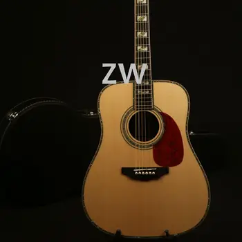 

Handmade High-End limated Edition Acoustic Guitar Full Solid Spruce Top And Rosewood Back Bone Nut &Saddles Natural Flamed Maple